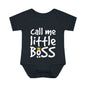 Call Me Little Boss (Crown) Infant Baby Rib Bodysuit