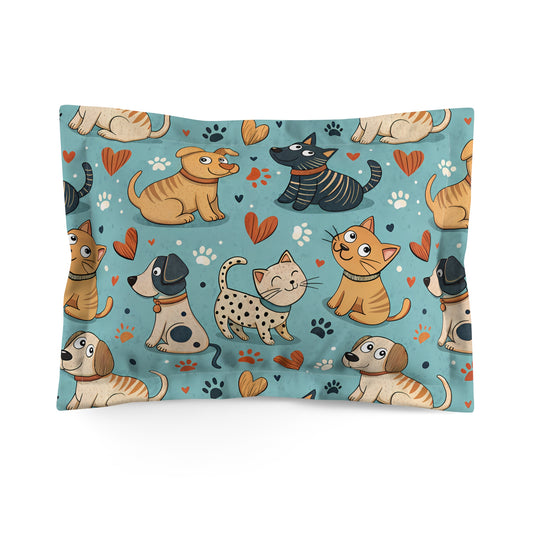 Paws & Whiskers Microfiber Pillow Sham