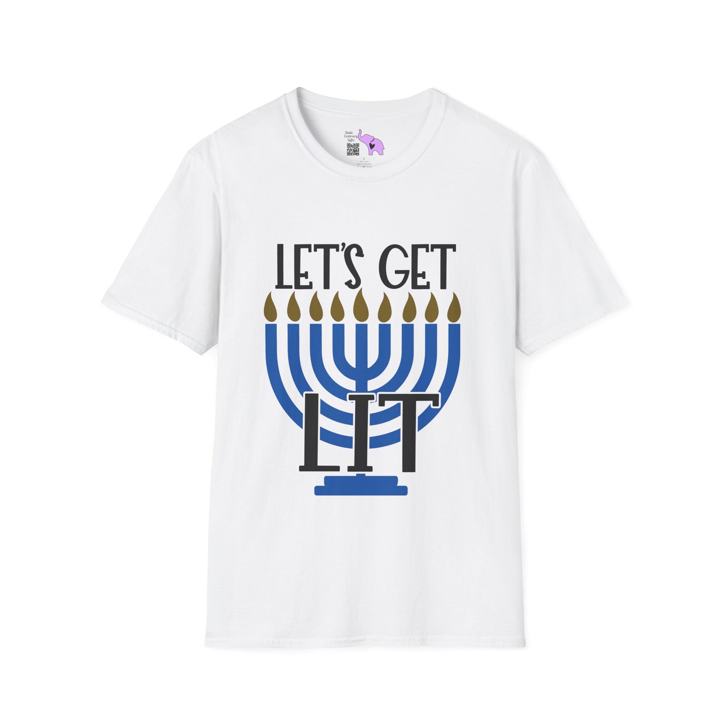 Lets Get Lit Menorah Adult T-shirt