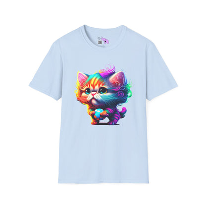 Cute Colorful Kitten Adult T-shirt