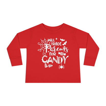 Will Trade Parents For Candy Toddler Long Sleeve Tee