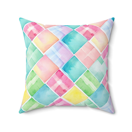 Watercolor Weave Throw Pillow