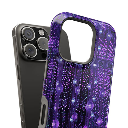 Purple Raindrops MagSafe® Compatible Tough Case for iPhone