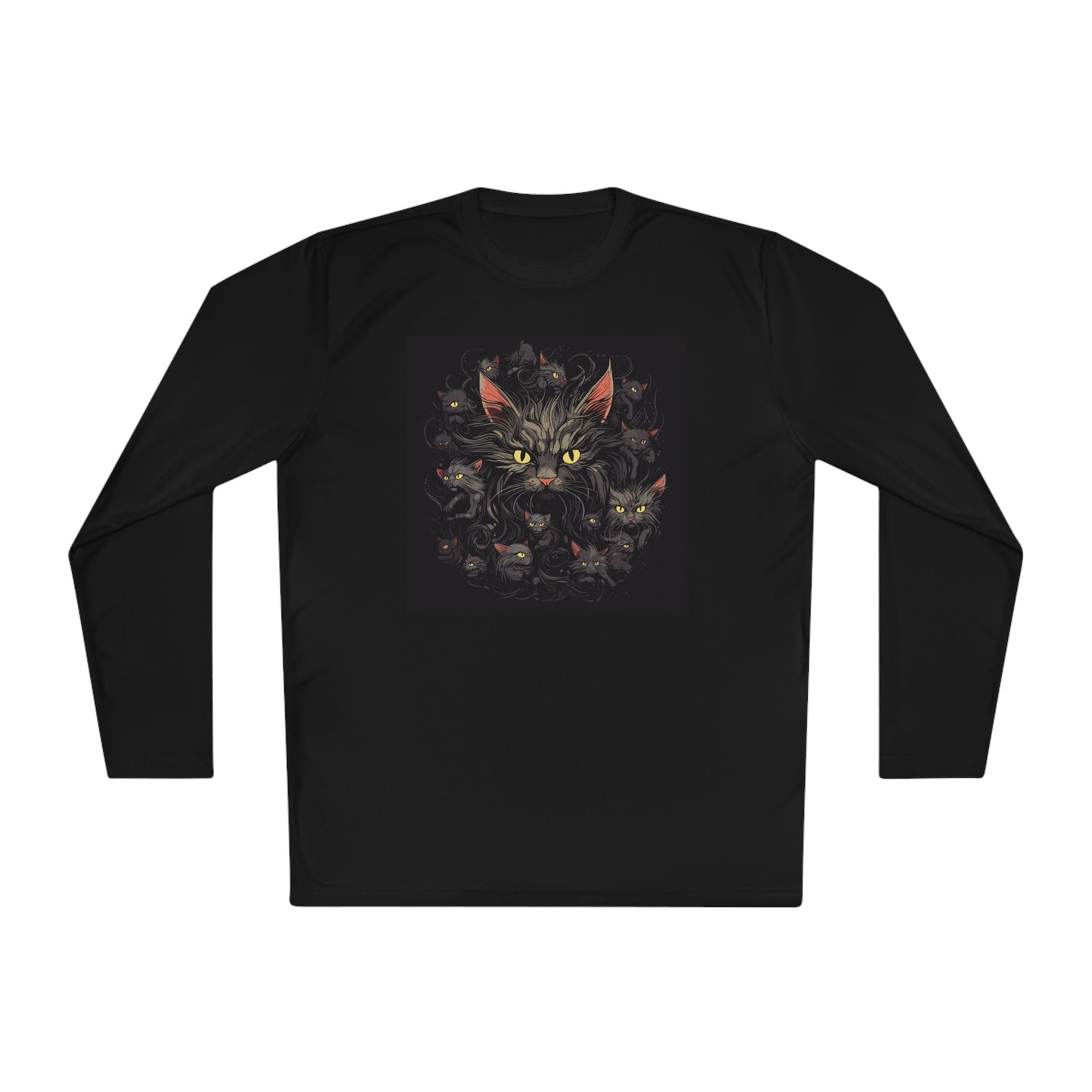 Creepy Black Cats 1 Adult Long Sleeve Tee