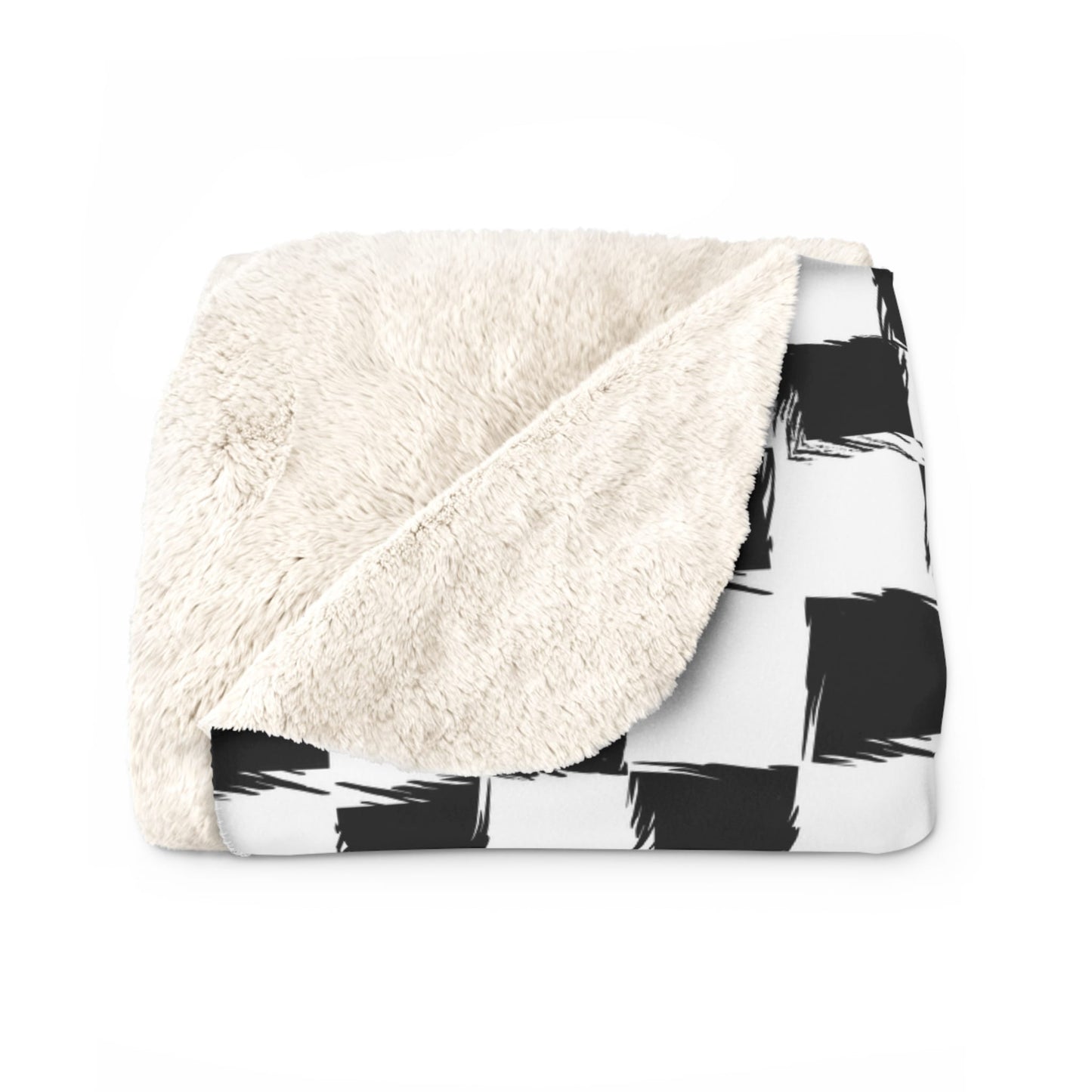 Distorted Check Fleece Blanket