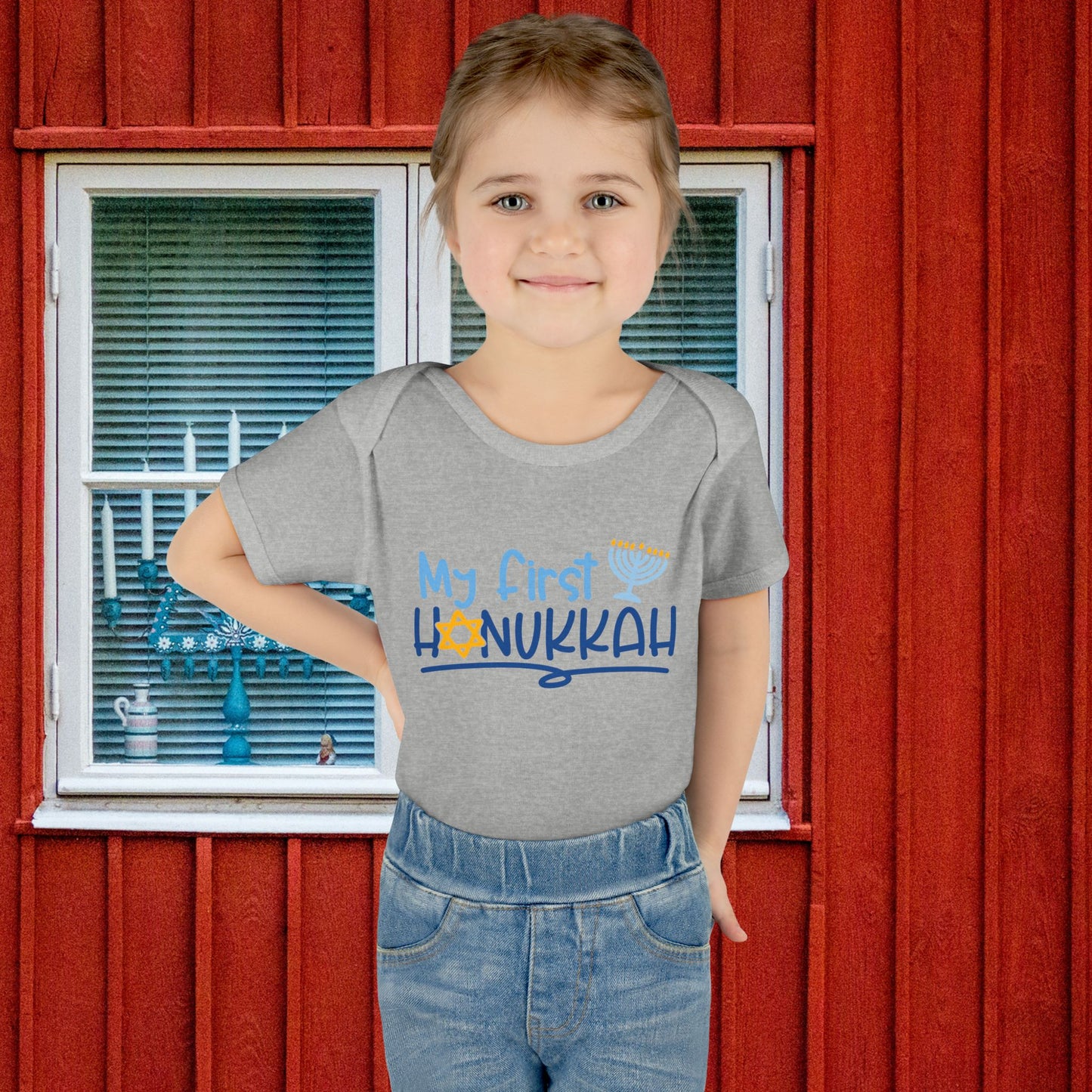 My First Hanukkah Infant Baby Rib Bodysuit