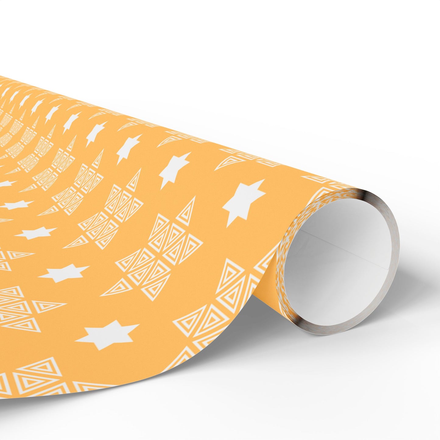 Gold Star of David Hanukkah Wrapping Paper