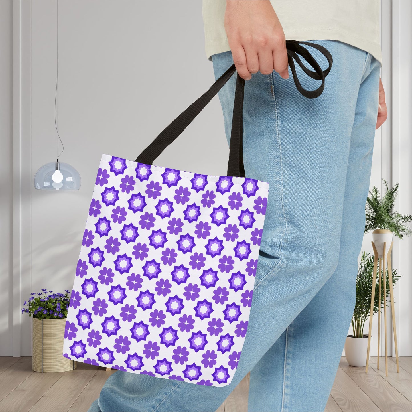 Purple Prism Garden Canvas Tote Bag