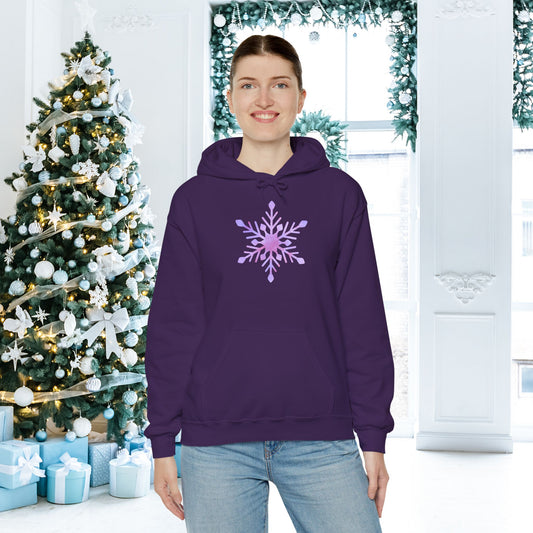 Large Snowflake Adult Heavy Blend™ Hooded Sweatshirt