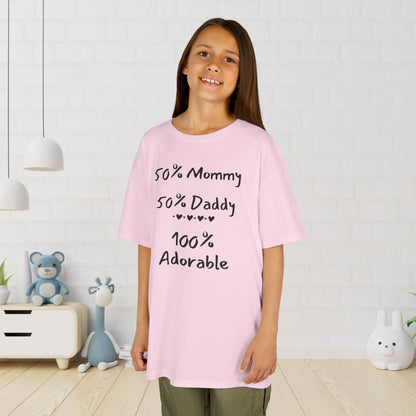 50% Mommy 50% Daddy 100% Adorable Kids Heavy Cotton™ Tee