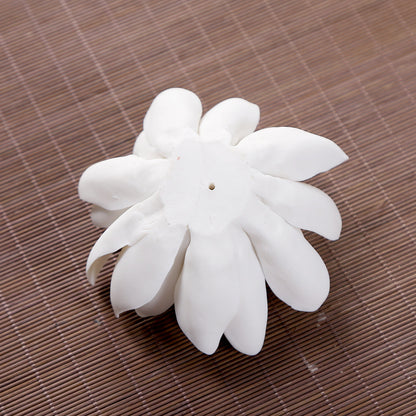 White Lotus Porcelain Stick Incense Burner