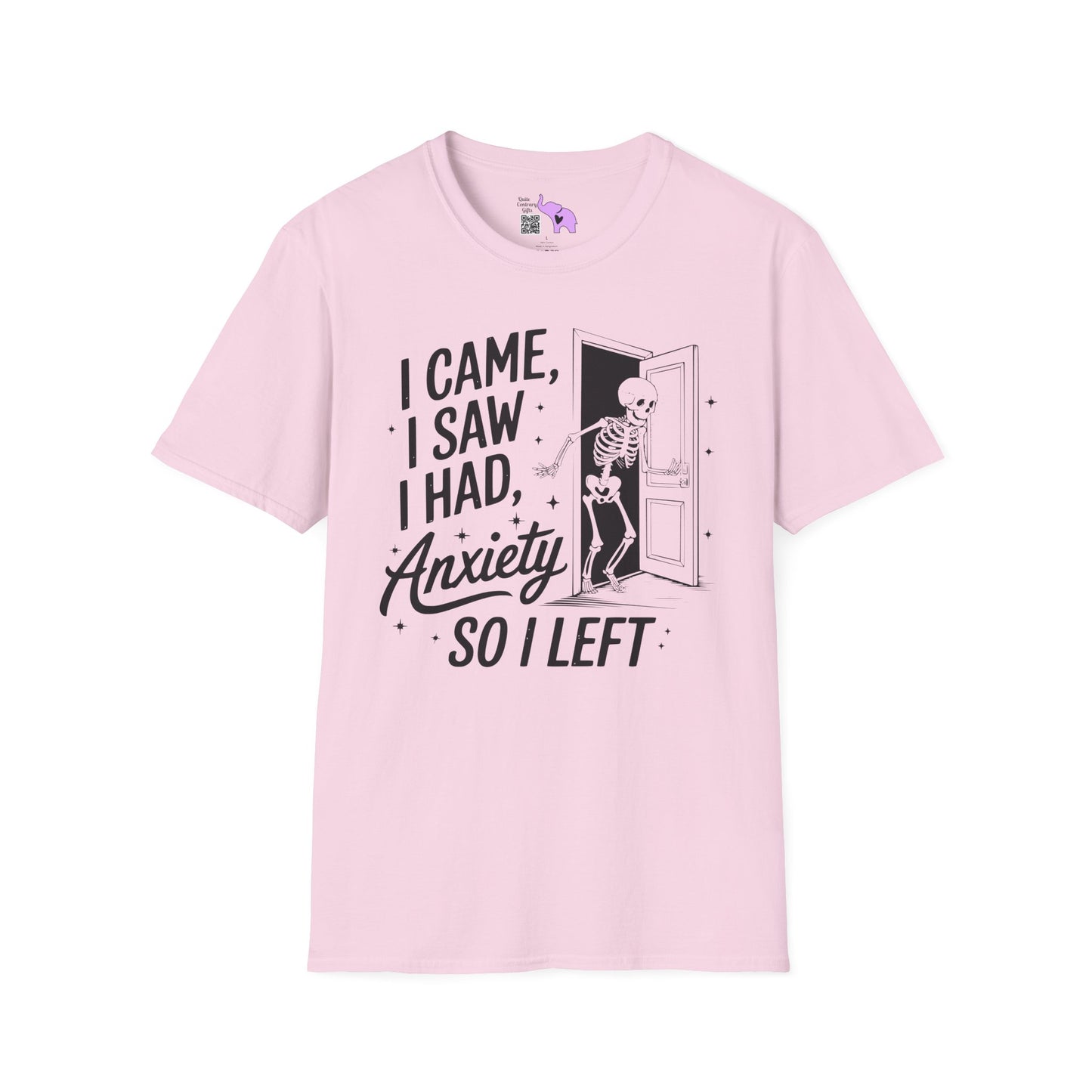 I Came I Saw I Had Anxiety So I Left Adult T-shirt
