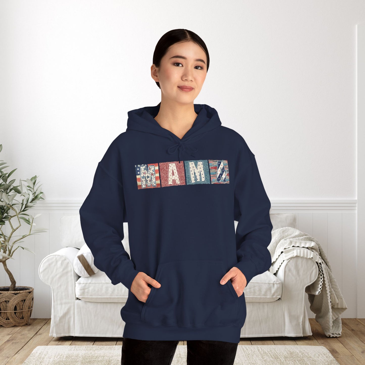 Mama (Patriotic) Heavy Blend™ Hooded Sweatshirt