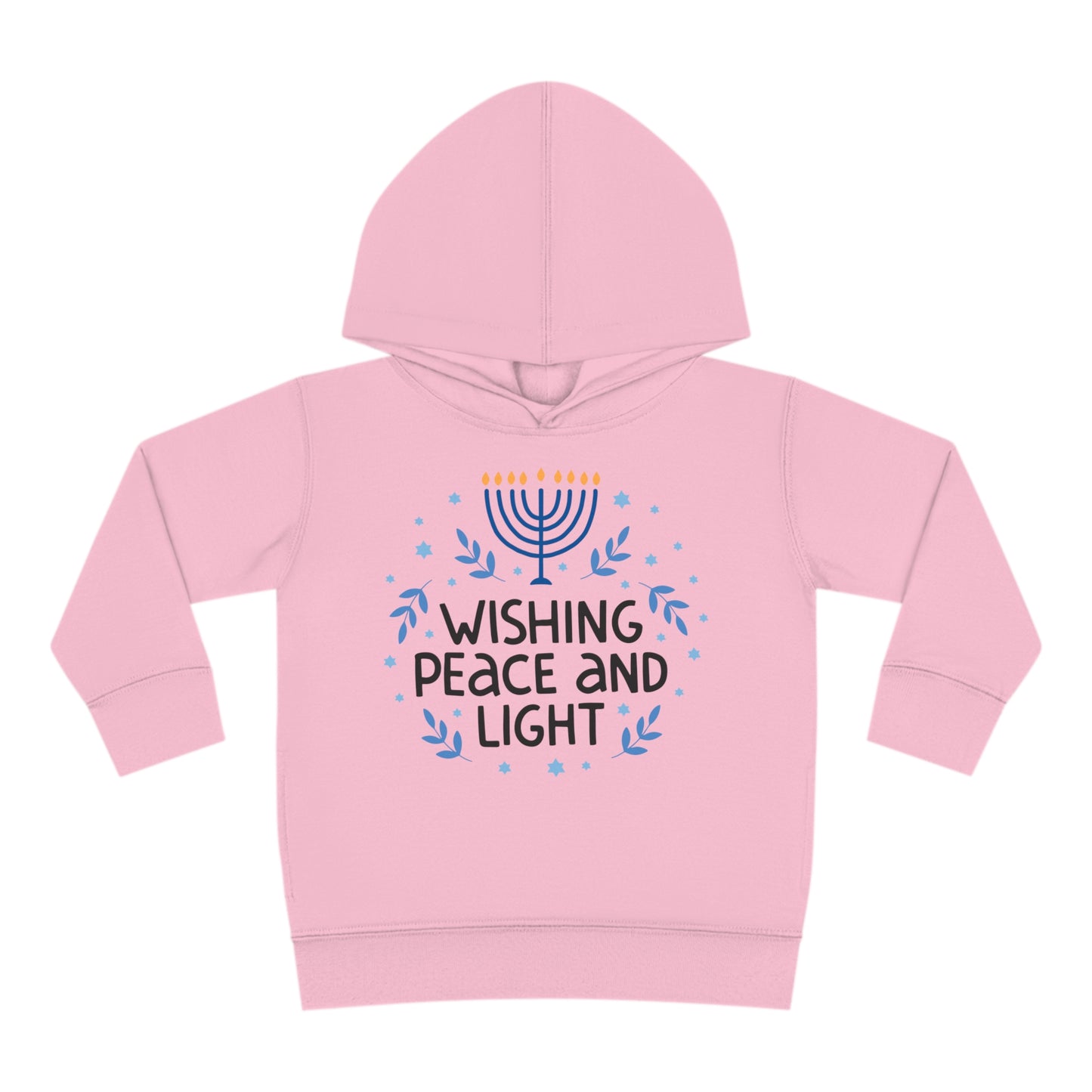 Hanukkah Wishing Peace & Light Toddler Pullover Fleece Hoodie