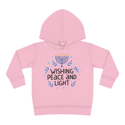 Hanukkah Wishing Peace & Light Toddler Pullover Fleece Hoodie