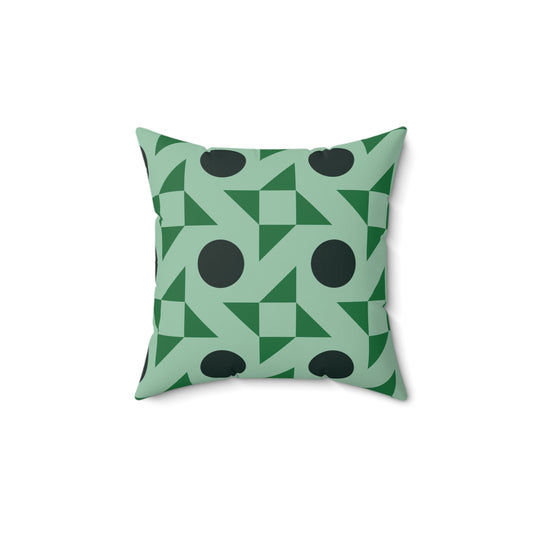 Emerald Pinwheels Throw Pillow