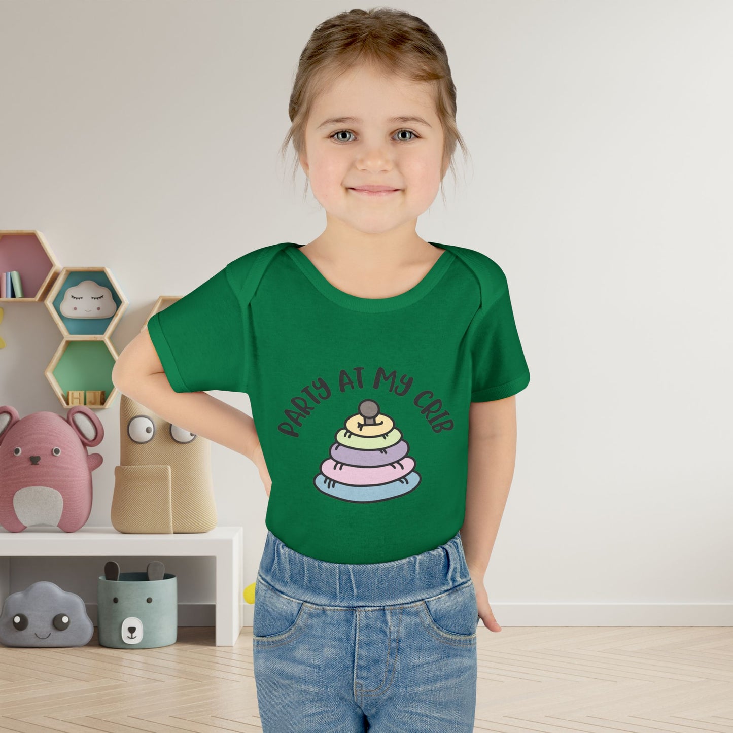 Party At My Crib Infant Baby Rib Bodysuit