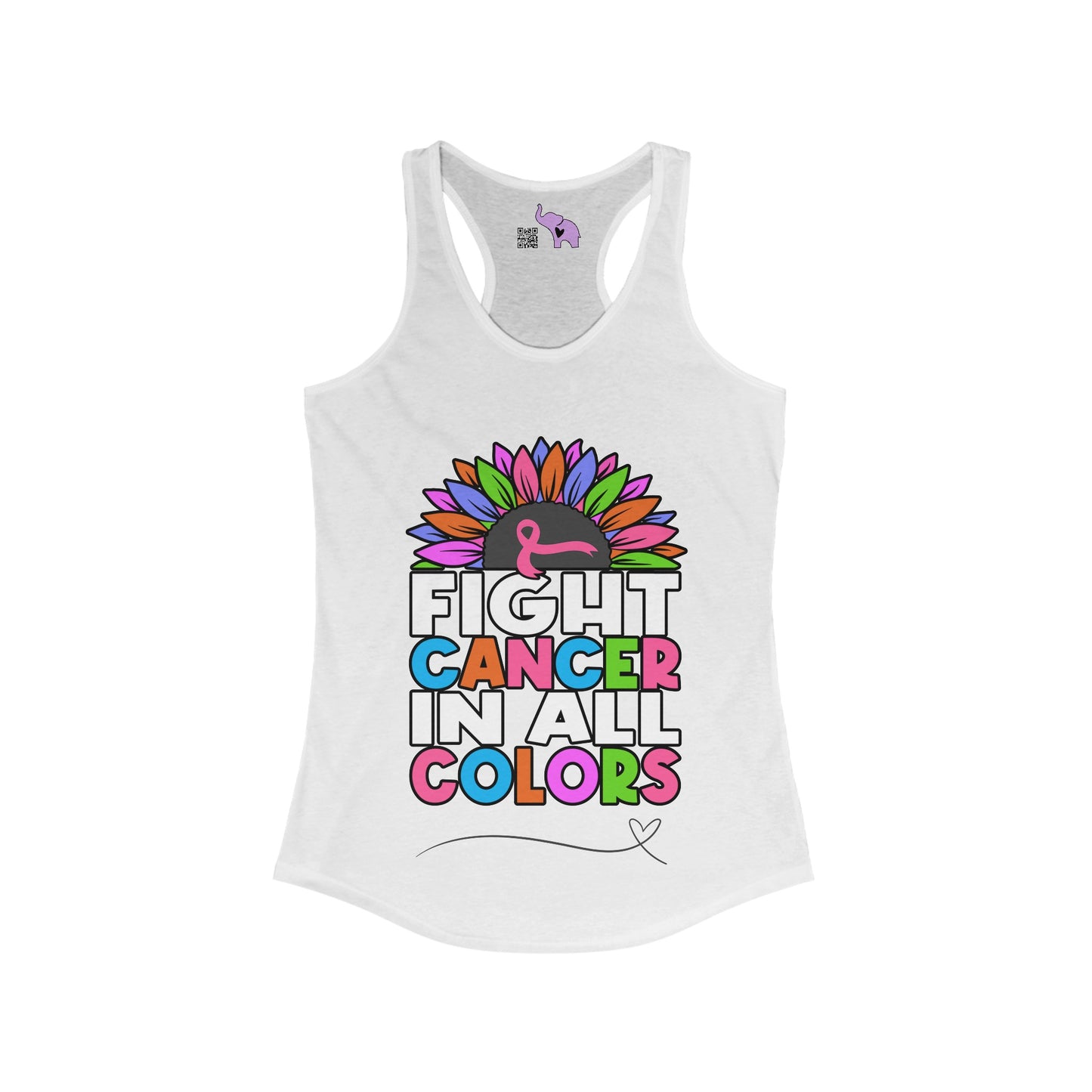 Fight Cancer In All Colors 26 Women's Ideal Racerback Tank