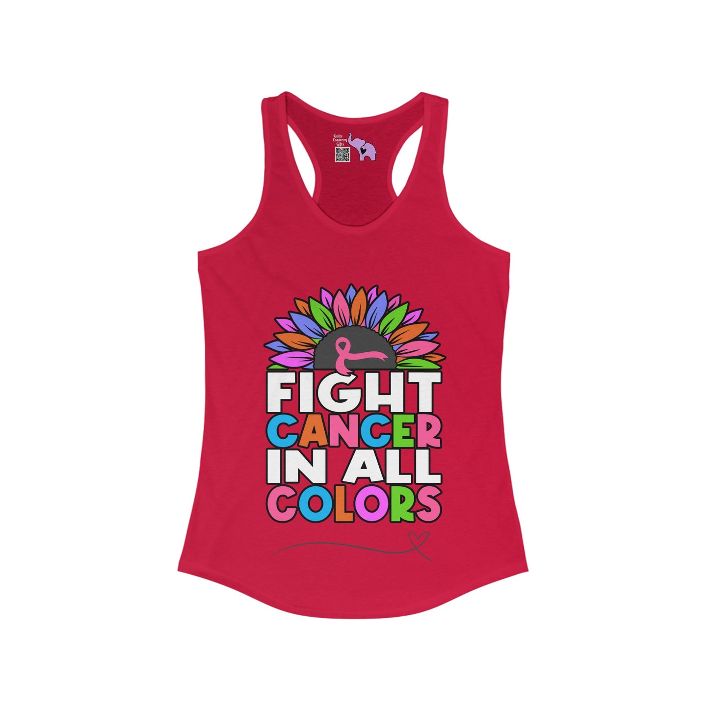 Fight Cancer In All Colors 26 Women's Ideal Racerback Tank