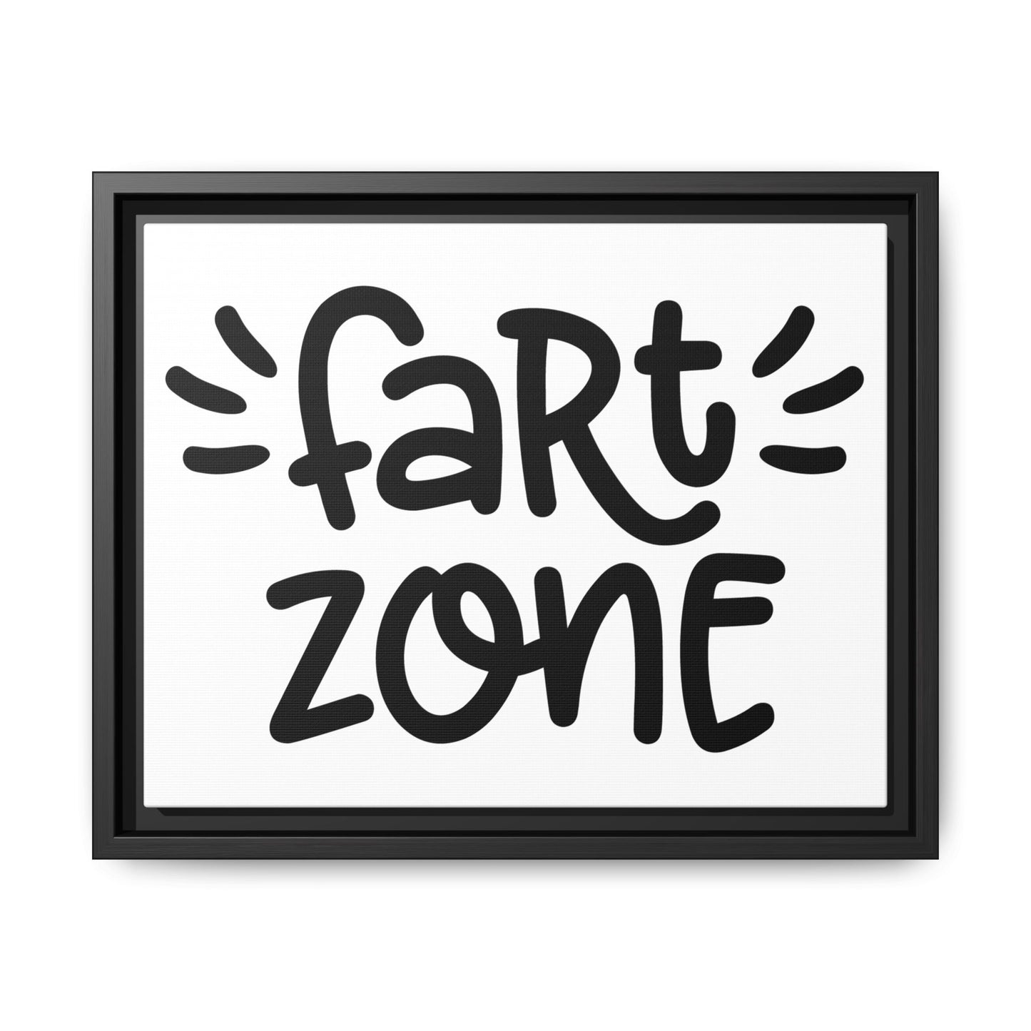 Fart Zone Framed Canvas Bathroom Art
