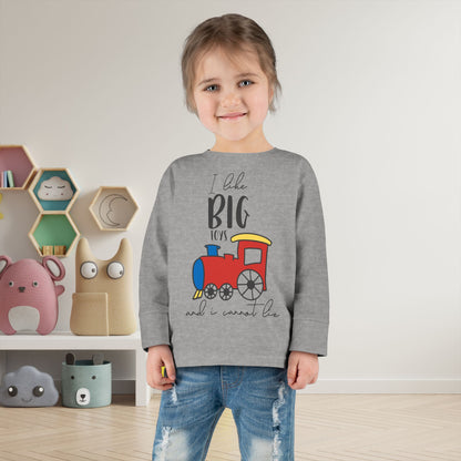 I Like Big Toys and I Cannot Lie Toddler Long Sleeve Tee