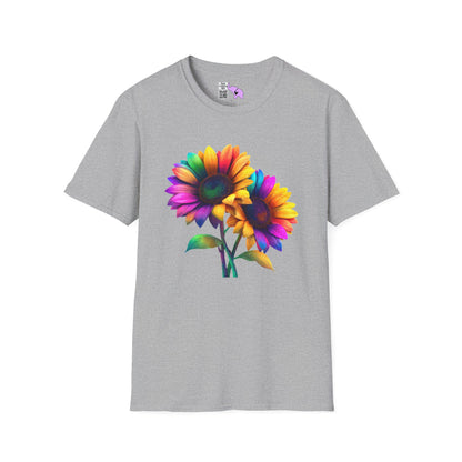 Colorburst Flowers Adult T-shirt