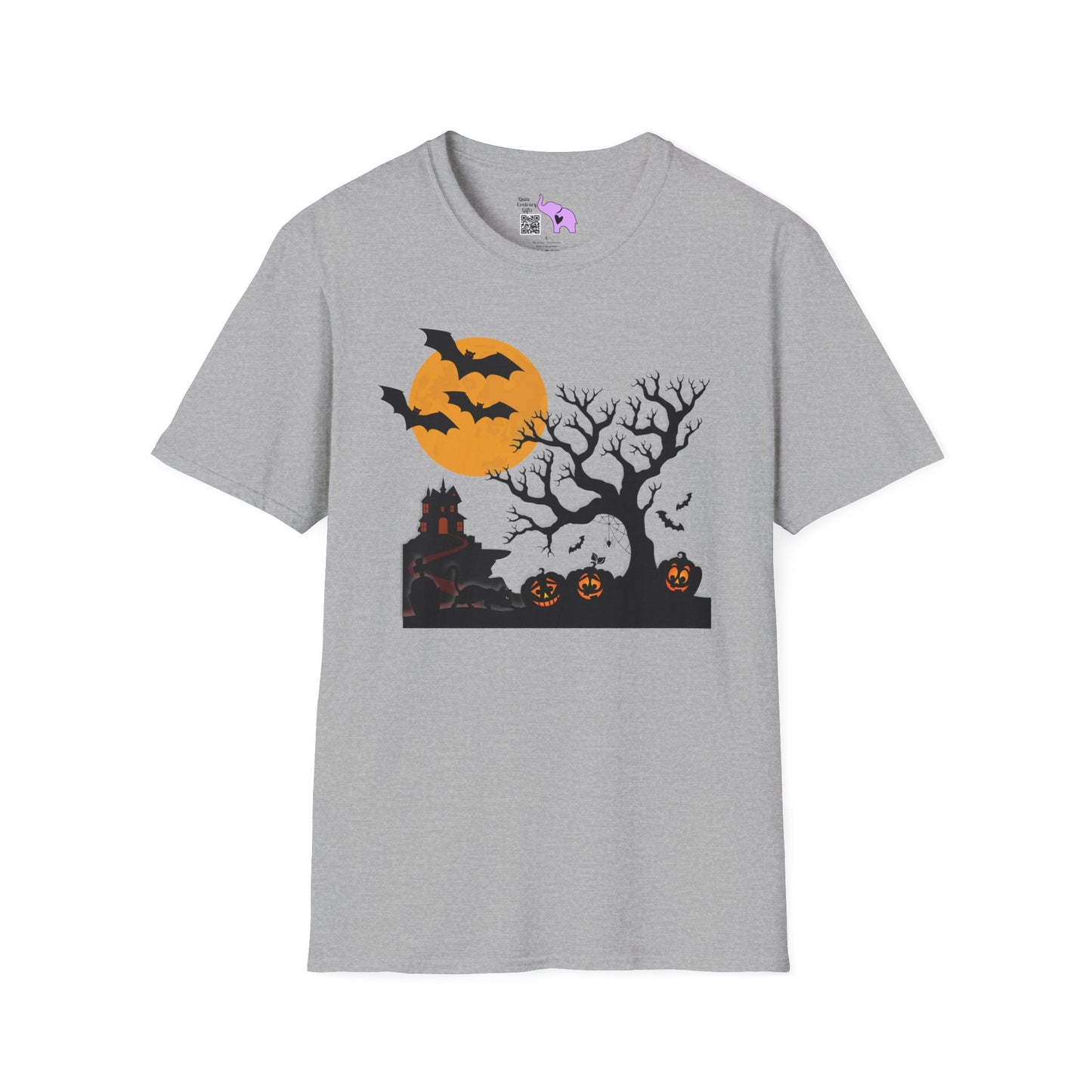 Spooky House & Graveyard Adult T-shirt
