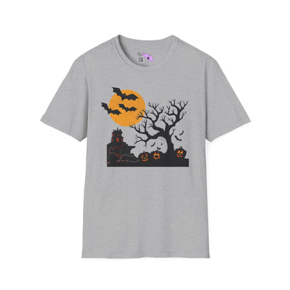 Spooky House & Graveyard Adult T-shirt