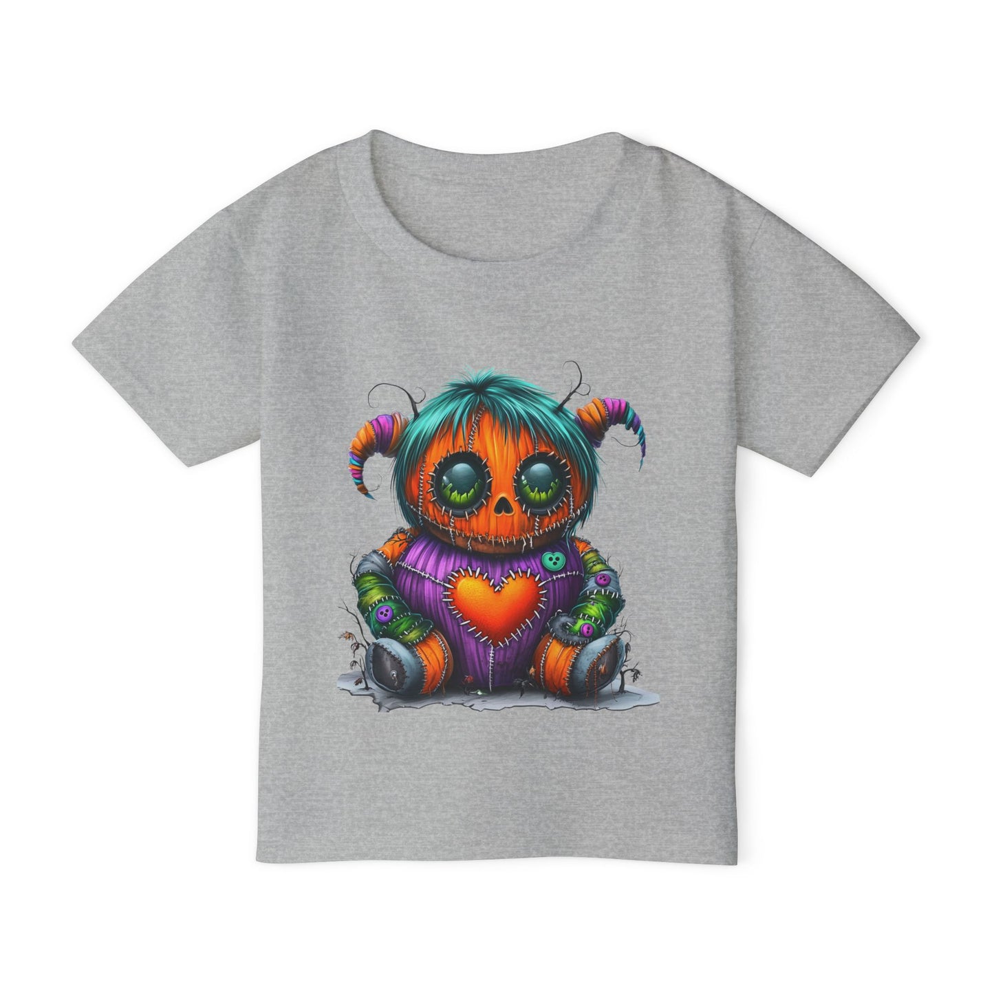 Patchwork Pumpkin Heart Heavy Cotton™ Toddler T-shirt