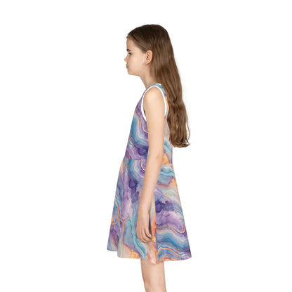 Dreamwave Marble Girls' Sleeveless Sundress