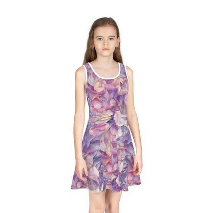 Ethereal Bloomscape Girls' Sleeveless Sundress