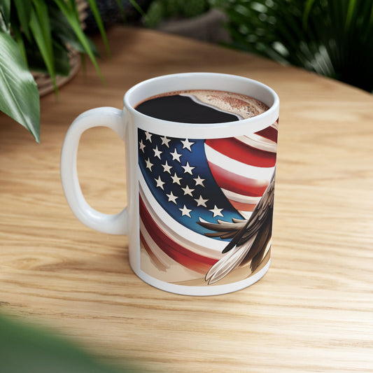 American Bald Eagle Ceramic Mug, (11oz, 15oz)