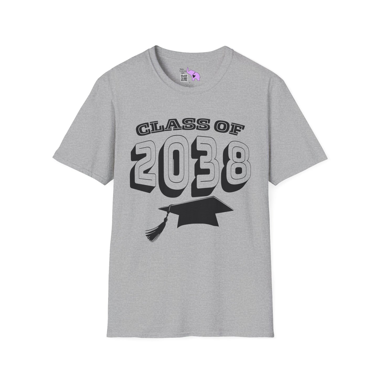 Class of 2038 Unisex Tshirt for 2025/26 Kindergarteners