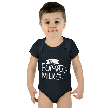 But First Milk Infant Baby Rib Bodysuit