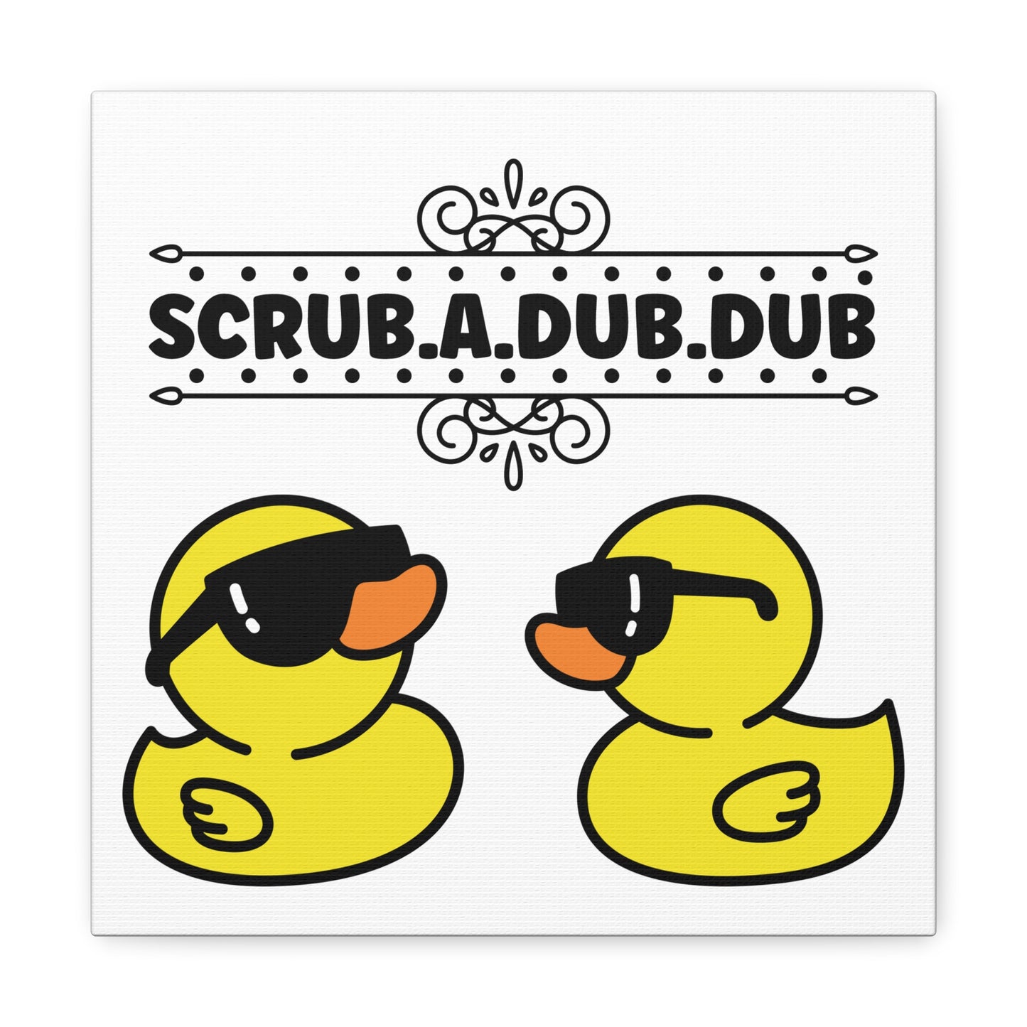 Scrub A Dub Dub Canvas Square Wraps w/o Frame