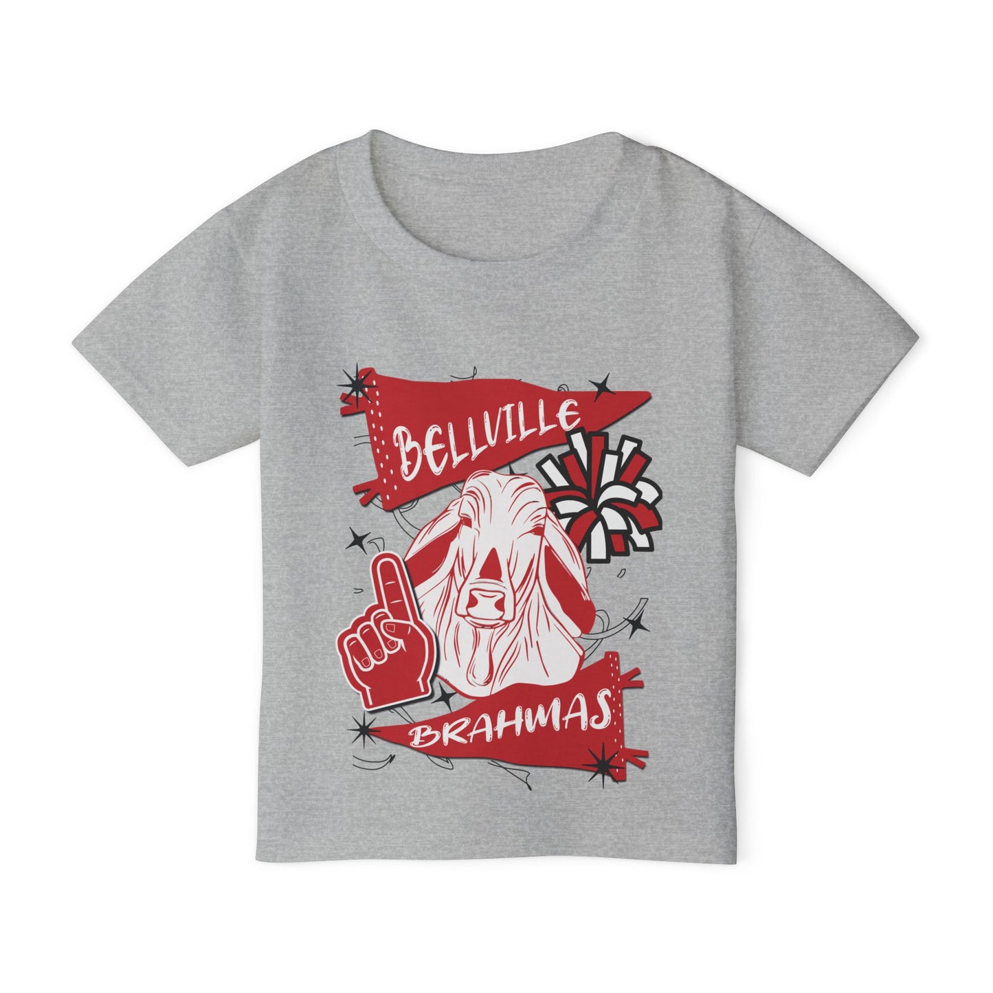 Bellville Brahmas #1 Heavy Cotton™ Toddler T-shirt