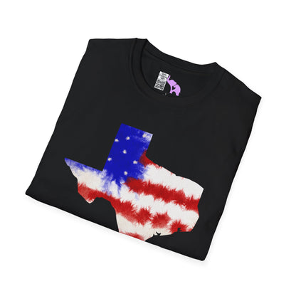 Texas American Tie Dye Flag Adult T-shirt