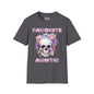 Favorite Auntie Skull Purple/Pink Adult T-shirt