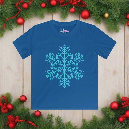 Large Snowflake Youth Softstyle Tee