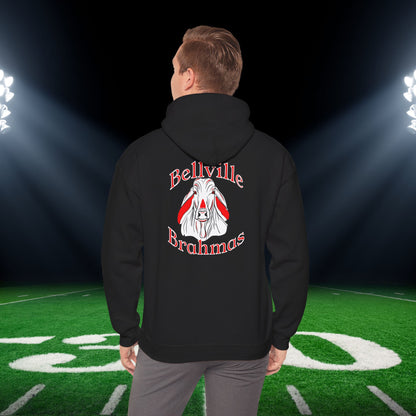 ""Bellville Brahmas Mascot Adult Heavy Blend™ Hooded Sweatshirt