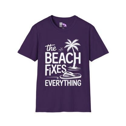 The Beach Fixes Everything Adult T-shirt