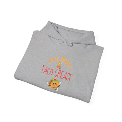 Love, Peace, & Taco Grease Heavy Blend™ Hooded Sweatshirt