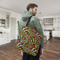 Warped Yellow/Green Checkered Canvas Tote Bag