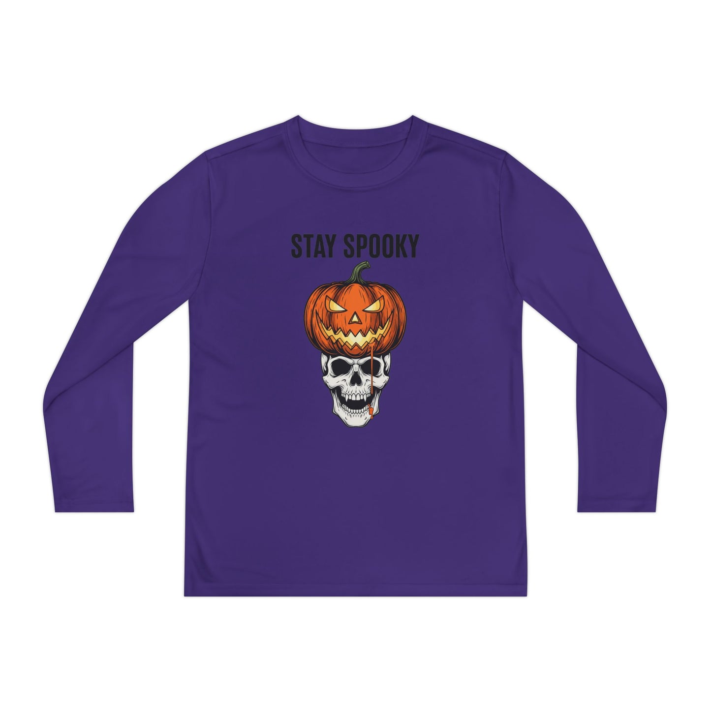 Stay Spooky (Pumpkin/Skull) Youth Long Sleeve Tee