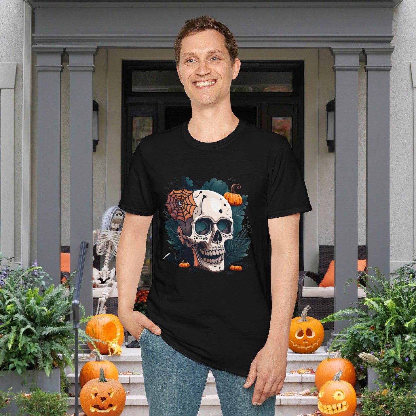 Colorful Skull Adult T-shirt