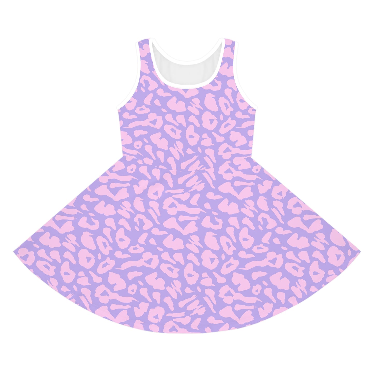 Cotton Candy Cheetah Print Girls' Sleeveless Sundress