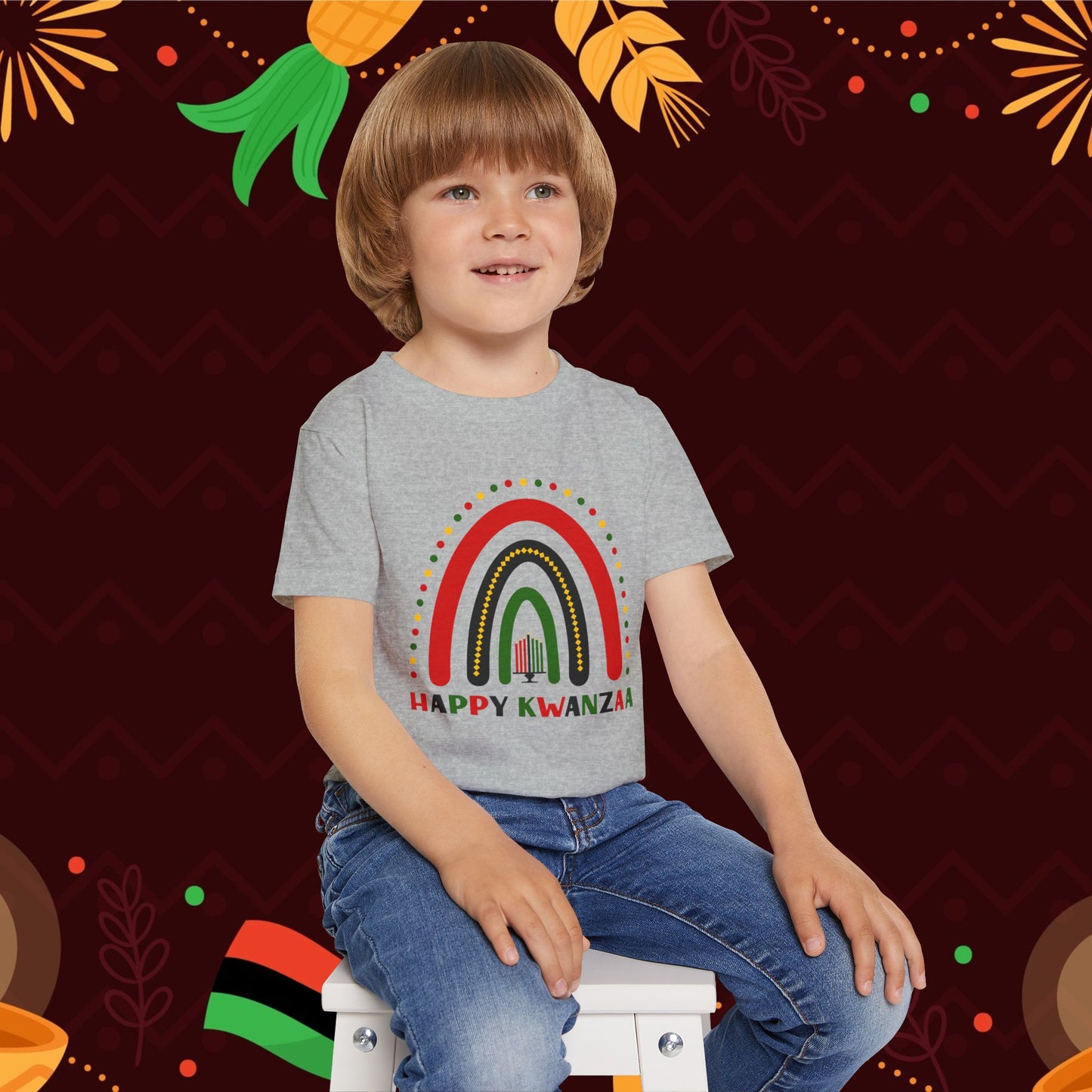 Happy Kwanzaa Arch Heavy Cotton™ Toddler T-shirt