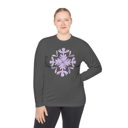 Large Snowflake 3 Adult Long Sleeve Tee