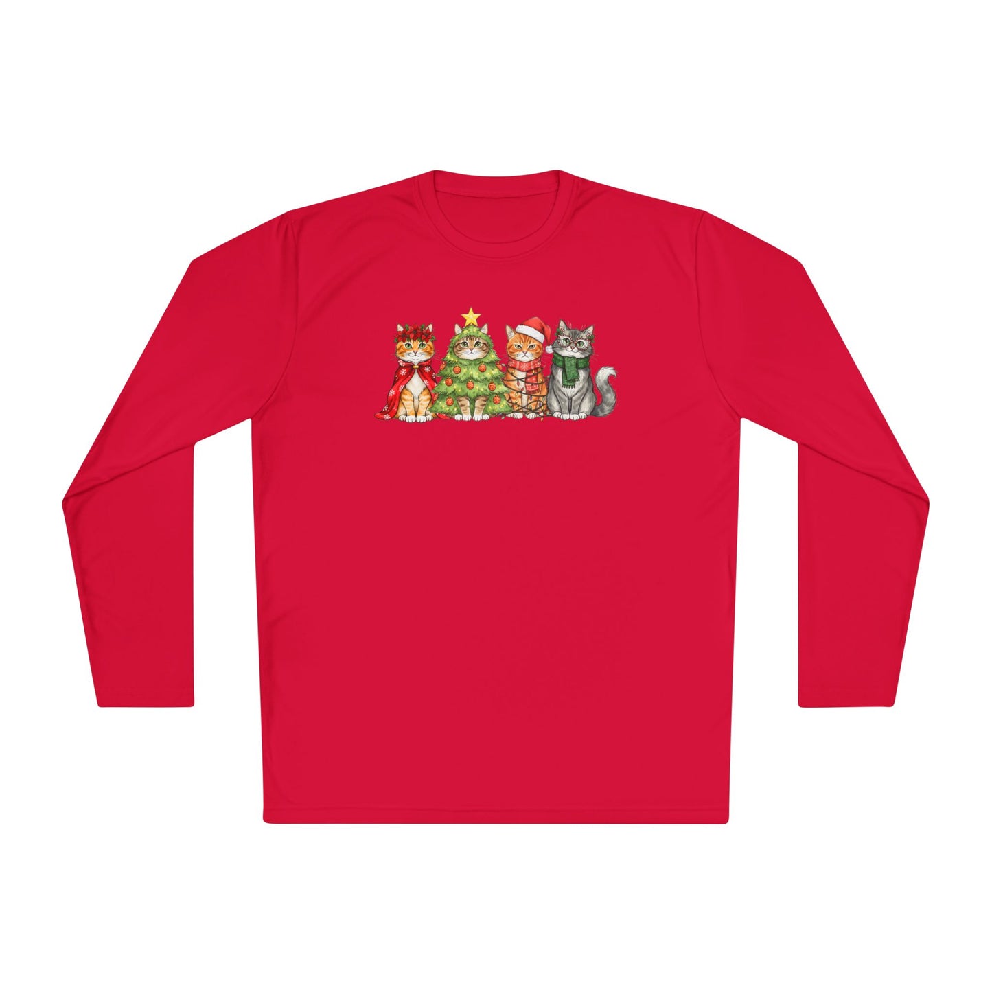 Purrfectly Festive Adult Long Sleeve Tee