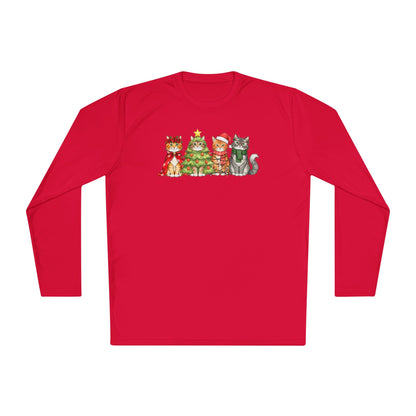 Purrfectly Festive Adult Long Sleeve Tee